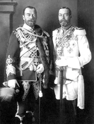 Le tsar Nicolas II de Russie et George V du Royaume-Uni, 1913