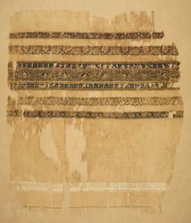 Turban ou extrémité de châle avec tiraz et or, 1094