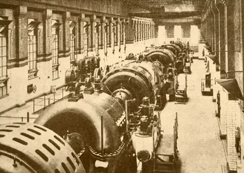 Turbo-générateurs à la centrale électrique de Neasden, Metropolitan Railway, 1930