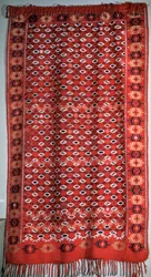 Couverture turkmène avec frange