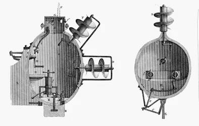 Tortue, sous-marin conçu par David Bushnell, 1787