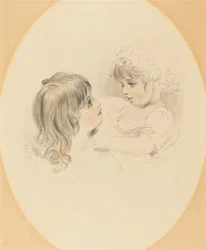 Deux enfants, début du 19ème siècle