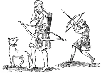Deux archers saxons, 8ème siècle, 1833