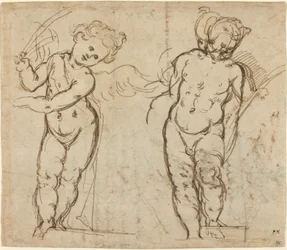 Deux putti debout [recto]