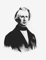 UJJ Leverrier, astronome français qui a calculé la position de la planète Neptune en 1846 c1850