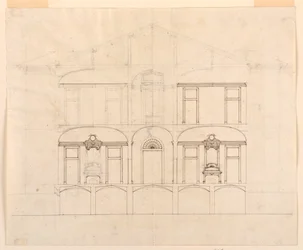 Section inachevée à travers une maison