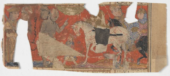 Scène non identifiée et fragment de texte d
