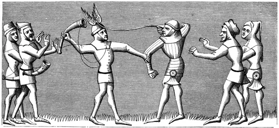 Valets de fauconnerie, XIVe siècle, 1849