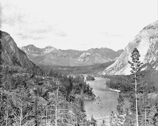 Vallée de la rivière Bow, Alberta, Canada, vers 1900