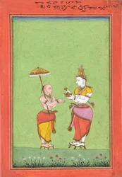 Vamana béni par le roi Bali