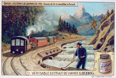 Divers systèmes de chemins de fer, Zermatt, Suisse, vers 1900