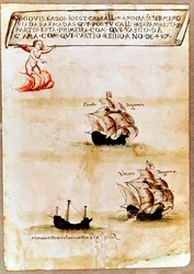 La flotte de Vasco da Gama en mer, 1497