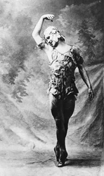 Vaslav Nijinsky, danseur de ballet russe, dans Le Spectre de la Rose, Paris, 1911, 1930