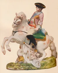 Figure en porcelaine de Vauxhall, probablement représentant Ferdinand, duc de Brunswick, vers 1755-60