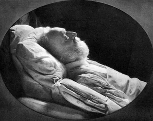 Victor Hugo, auteur français, sur son lit de mort