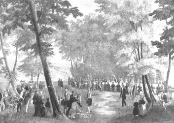 Visite de Victoria à Louis Philippe en 1843 : Fête champêtre...dans la forêt d