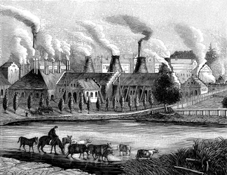 Vue depuis la Huta Laury en 1840