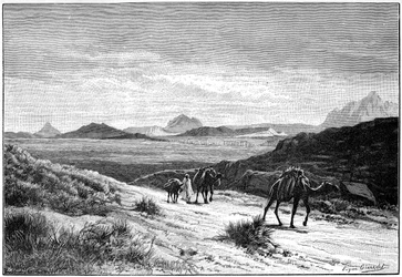 Vue du col de Tellat, Tunisie