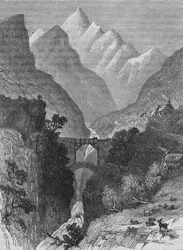 Vue dans les Pyrénées, vers 1880