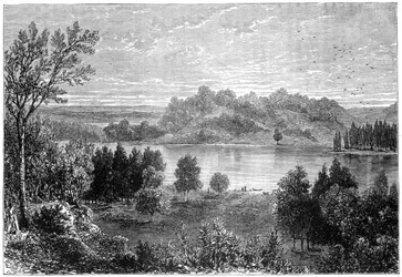 Vue dans la vallée du haut Mississippi, 1877