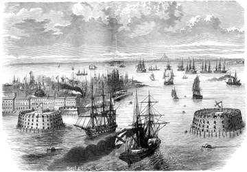Vue de Kronstadt, Russie