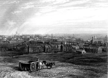 Vue de Leeds, Yorkshire, début du 19e siècle