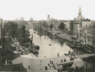 Vue de Rotterdam, Pays-Bas, 1895