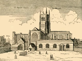 Vue de St. Mary Overy, vers 1878
