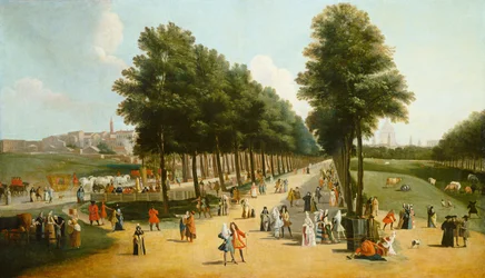 Vue du Mall dans le parc Saint James, après 1709-1710