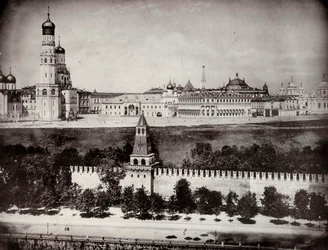 Vue du Kremlin de Moscou, Russie, vers 1870-1875
