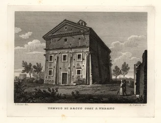 Vue du Temple de Bacchus, Rome