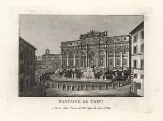 Vue de la Fontaine de Trevi, Rome