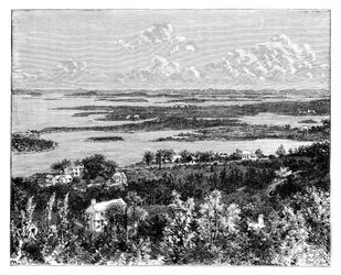 Vue prise de Gibbs Hill, Bermudes, vers 1890