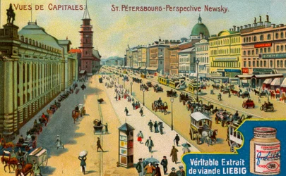Vues des capitales : Perspective Nevski, Saint-Pétersbourg, vers 1900