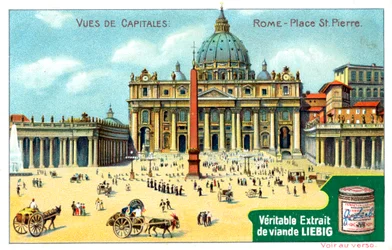 Vues des capitales : Place Saint-Pierre, Rome, c1900