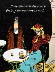 Carte postale française vintage, vers 1900