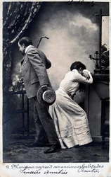 Carte postale française vintage, vers 1900