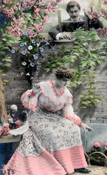 Carte postale française vintage, vers 1900