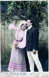 Carte postale française vintage, vers 1900