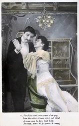 Carte postale française vintage, vers 1900