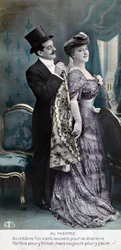 Carte postale française vintage, vers 1900