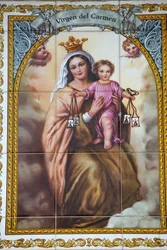 Mosaïque de la Vierge del Carmen, Malaga, Espagne