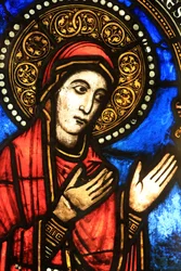 Vierge Marie. La Visitation. 3e quart du XIIe siècle. Musée Œuvre Notre-Dame à Strasbourg, Strasbourg, France