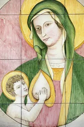 Vierge et enfant mosaïque, Galatone, Italie