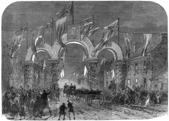 Visite du prince et de la princesse de Galles au château de Dunrobin, Écosse, 1866