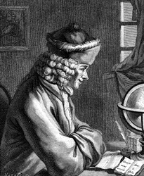 Voltaire, auteur, dramaturge, satiriste et homme de lettres français du XVIIIe siècle