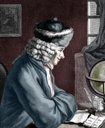 Voltaire, auteur français du 18e siècle, dramaturge, satiriste et homme de lettres