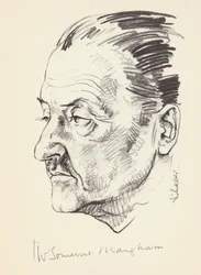 W Somerset Maugham, auteur britannique, vers les années 1930