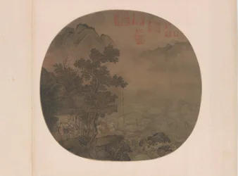 Attendre dans un pavillon pour un bateau, dynastie Ming, XVe-XVIe siècle