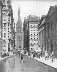 Wall Street, New York, USA, vers 1900